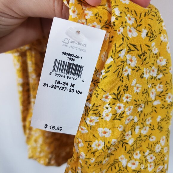 2 Piece Set Floral Print Ruffle Tiered Cami & Eyelet Bubble Shorts Sz 18-24 - Picture 11 of 11